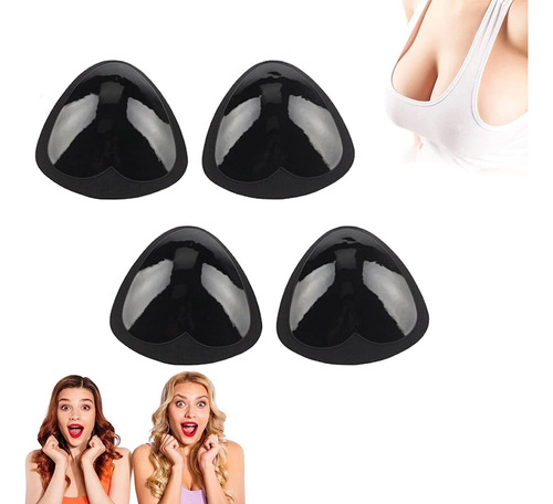 Sticky Bra Push Up Sided Sticky Silicone Triangle Pads 4 Pcs