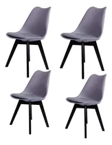Comprar 4 Sillas Eames Acojinadas Comedor Minimalista Moderna Eke
