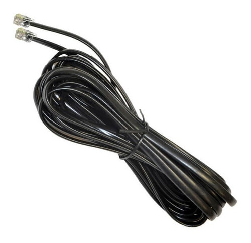 Lote De 5 Cables De Telefono Liso Plano Negro Rj11 3 Metros