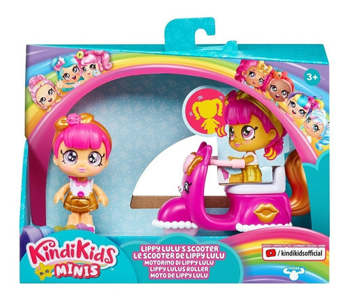 Muñeca Kindi Kids Minis - El Scooter De Lippy Lulu 8 Cm