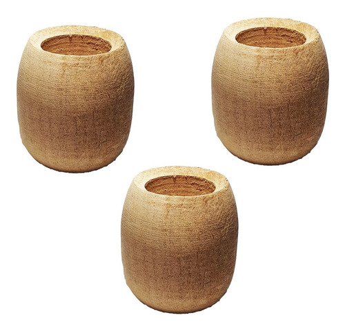 Mate De Madera Algarrobo Boca Ancho Para Pintar Grande