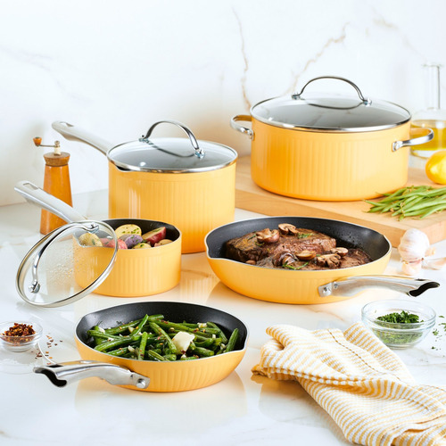 Batería Cocina 10p Farberware Style Diamondmax® 13578/13548 Color Amarillo