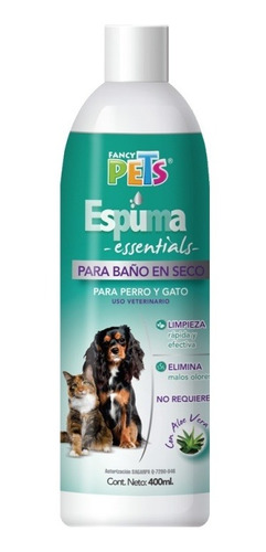 Espuma Baño Seco 300gr Essentials Perro Gato Fancy Pets