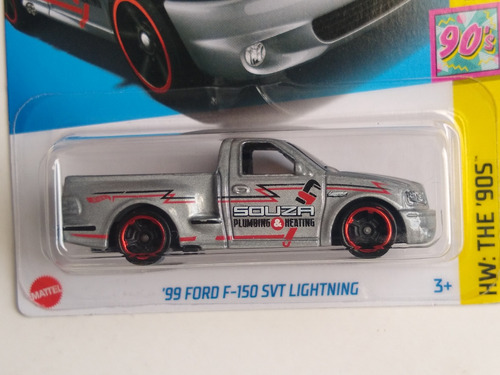Hot Wheels 99 Ford F-150 Svt Lightning Gris