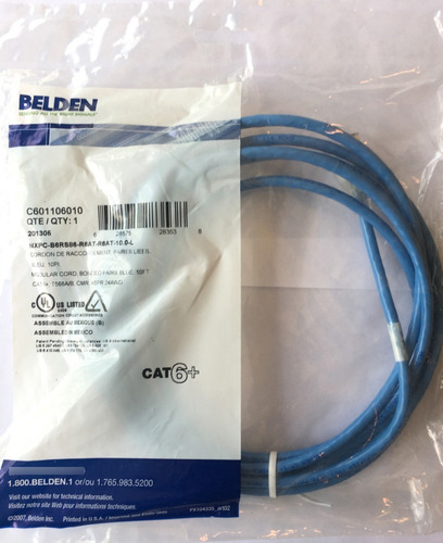 Belden C601106010 Patch Cord Cat6+ 3,05m | 10 Azul