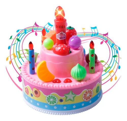 Torta Juguete Feliz Cumpleaños Con Luz Sonido Faydi