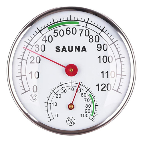 Termómetro De Caja De Metal Analógico Higrómetro De 4.9