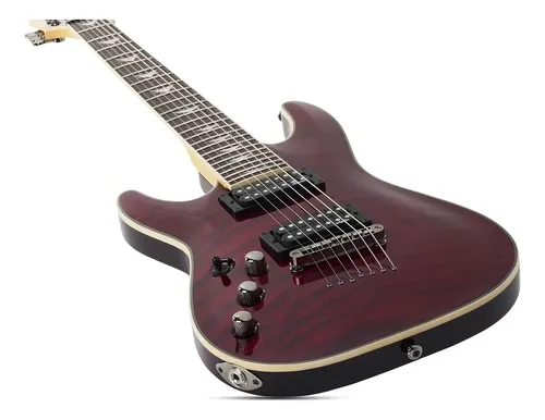 Guitarra elétrica para canhoto Schecter Omen Extreme-7 de mogno
