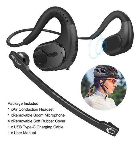 Auriculares Bluetooth Mpow Con Micrófono Extraíble, Ruido
