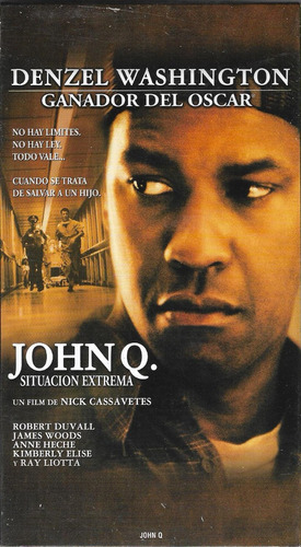 John Q. Vhs Denzel Washington Robert Duvall Vhs Nuevo