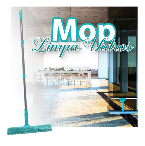 Limpa Mop Rodo Cabo Extensível Vidro Multiuso Janelas Útil