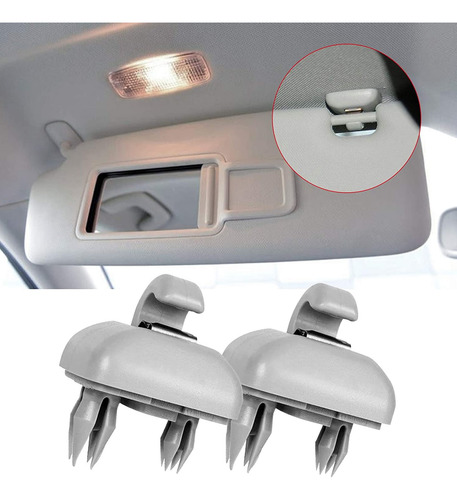 Kit Soporte Y Tapa Visera Para Vw Passat Vento Polo Gris