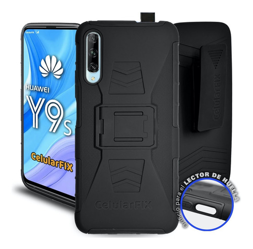 Funda Protector P/ Huawei Y9s Uso Rudo Con Clip P/cinturón