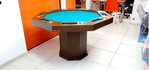 Imagen 2 de 4 de Mesa De Juego De Poker Octagonal - Diversiones Bago