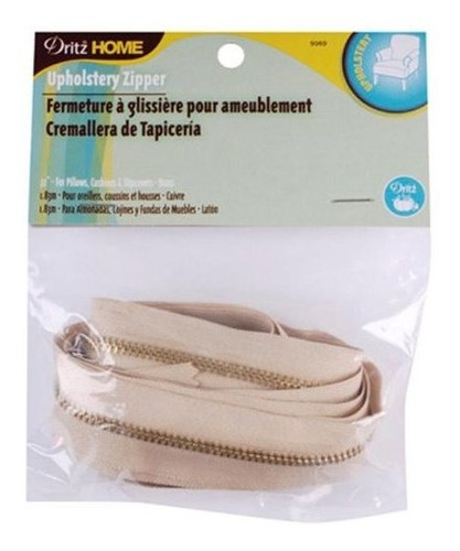 Dritz 9069 Tapiceria De Bronce Con Cremallera Beige 72 Pulga