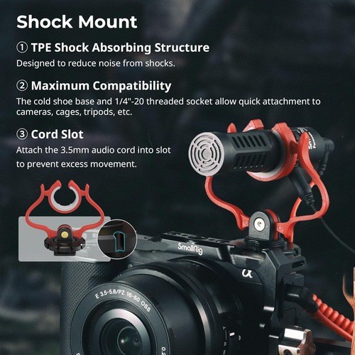 Microfono Shotgun Smallrig S20 Dslr Y Smartphone Negro