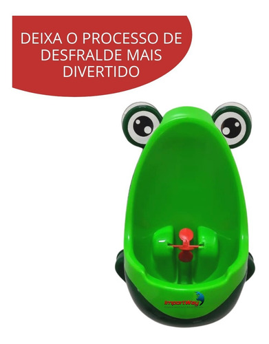 Imagem 7 de 10 de Mictorio Infantil Importway Sapinho Verde Ajuda No Desfralde