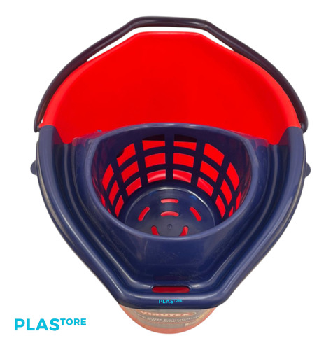 Balde Con Estrujador Para Mopas Virutex 14 Lts
