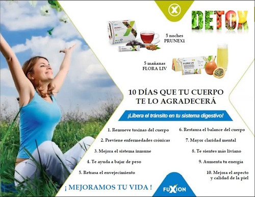 Kit Detox Fuxion | 5 Prunex + 5 Floraliv | Desintoxica Colon