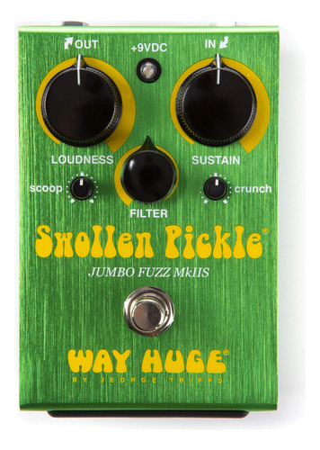 Pedal de efeitos de guitarra Way Huge Swollen Pickle Jumbo. Cor verde