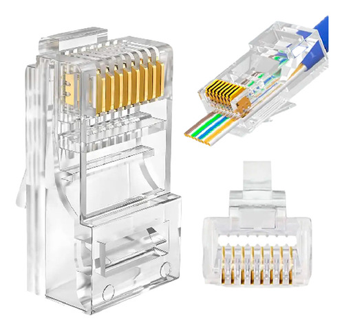 Conectores Owire Plug Rj45 Cat5e Plasticos Funda 100u.