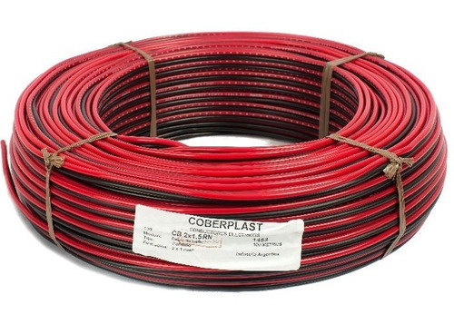 Rollo Cable Bafle 2x1,5 Rojo Negro X 100m Artekit Cb2x1.5rn