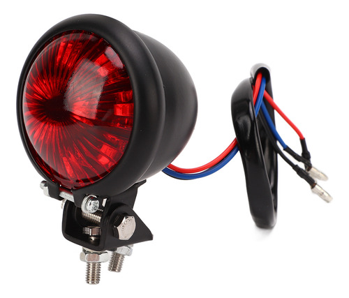 Freno De Luz Trasera Led Redondo Retro Para Motocicleta