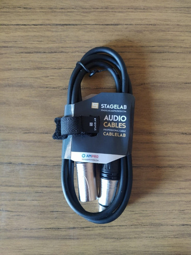 Cable Canon Microfono Xlr Macho Hembra Ampro Stagelab 1m