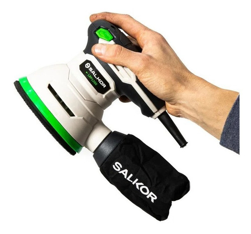 Lijadora Roto Orbital 125mm 300 Watts Salkor Lrp1200 Color Verde Frecuencia 50 Hz
