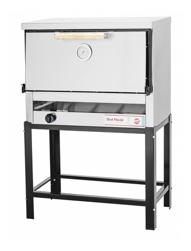 Horno Pizzero Gas 6 Moldes Acero Sol Real Industrial 067