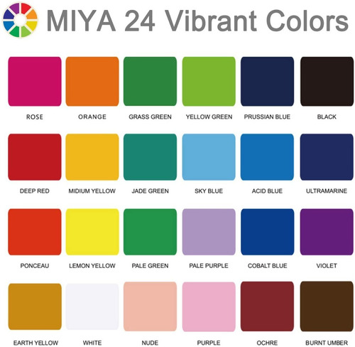 Imagen 2 de 8 de Himi Gouache Set De 24 Colores 30 Ml / Caja Verde