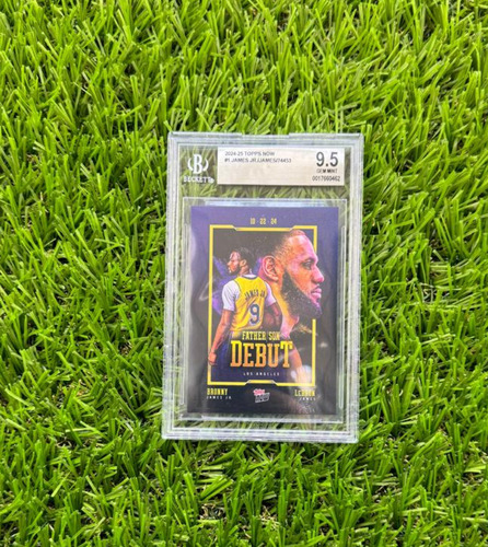 Tarjeta Lebron / Bronny James Topps Bgs 9.5