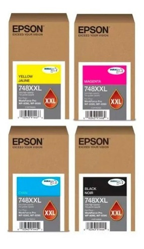 Imagen 2 de 8 de Kit Cartuchos Negro Y Colores Epson Wf 6090/6590 Cuotas