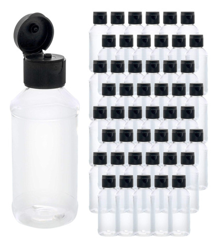 Botellas De Plastico Pet Con Tapa Abatible 118ml 48 Piezas
