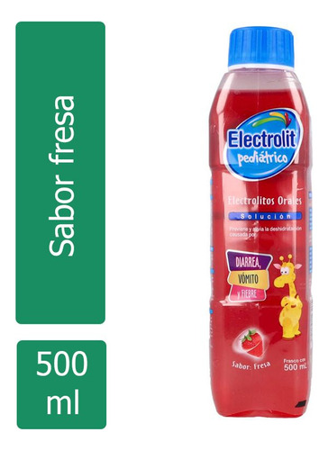 Electrolit Pediátrico Suero Oral Botella Con 500ml Sabor Fre