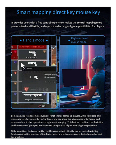 Teclado Y Ratón Aimzenix Ax200 Para Apex Gaming Mix Blader