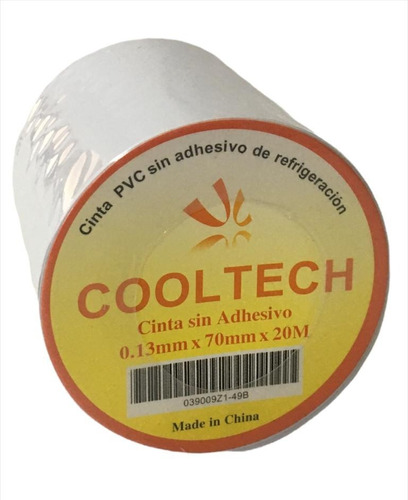 Cinta Pvc Blanca Refrigeración Cooltech Sin Adhesivo X 20mts