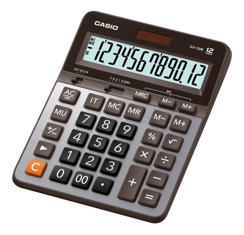 Calculadora De Escritorio Casio Gx-120b Gris 3 Piezas