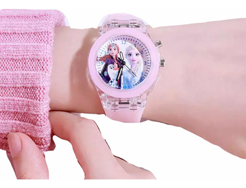 Reloj Frozen Elsa Y Ana Con Luces