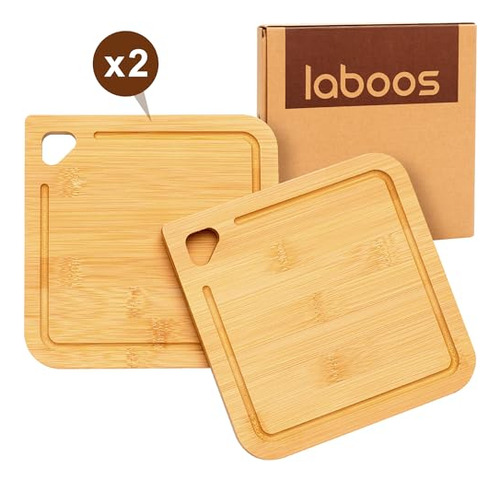 Tabla De Cortar De Bambú Pequeña Con Surco (juego De 2) | Ta