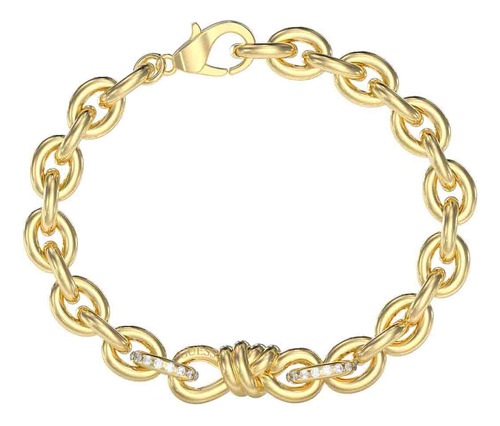  Pulsera Guess Jubb04006jwygs De Acero Inoxidable Color Dorado Para Adultos 19cm De Largo / 8cm De Diámetro