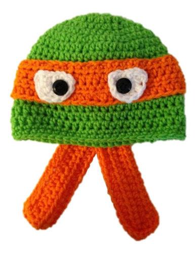 Gorro Tortugas Ninja Crochet Bebés