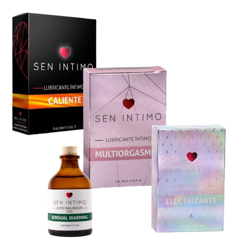 Kit X4 | Lubricante Caliente + Multiorgasmos + Electrizante