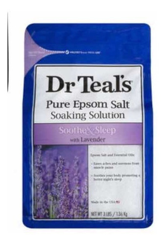 Sal Epsom Dr Teals Sales Para Baño Tina 1.36kg Importado