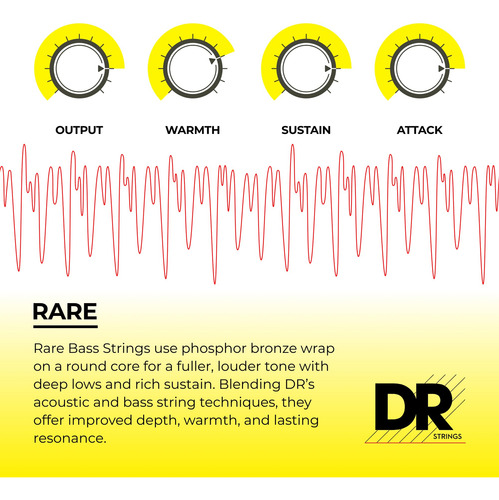 Cordas Para Baixo Acústico Dr Strings Rare Phosphor Bronze 5