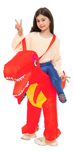 Disfraz Inflable De Dinosaurio Cabeza Grande De Party Monste