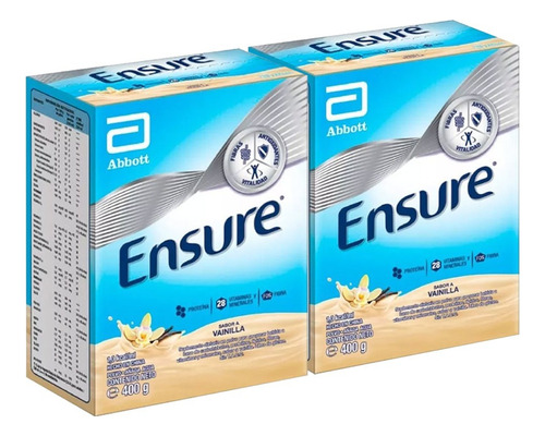 Combo Ensure Polvo Multivitaminico Vainilla Abbott 2 X 400gr