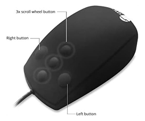 Mouse À Prova D'água Para Computador Com Fio - Mouse Usb -