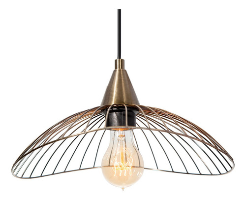Lámpara De Techo / Colgante Cobre Convertible E27 40w 1 Luz Lumimexico 21191-3