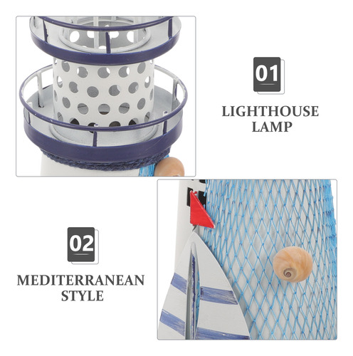 Lighthouse Lamp Decorative Lighthouse Statue Mediterranean D